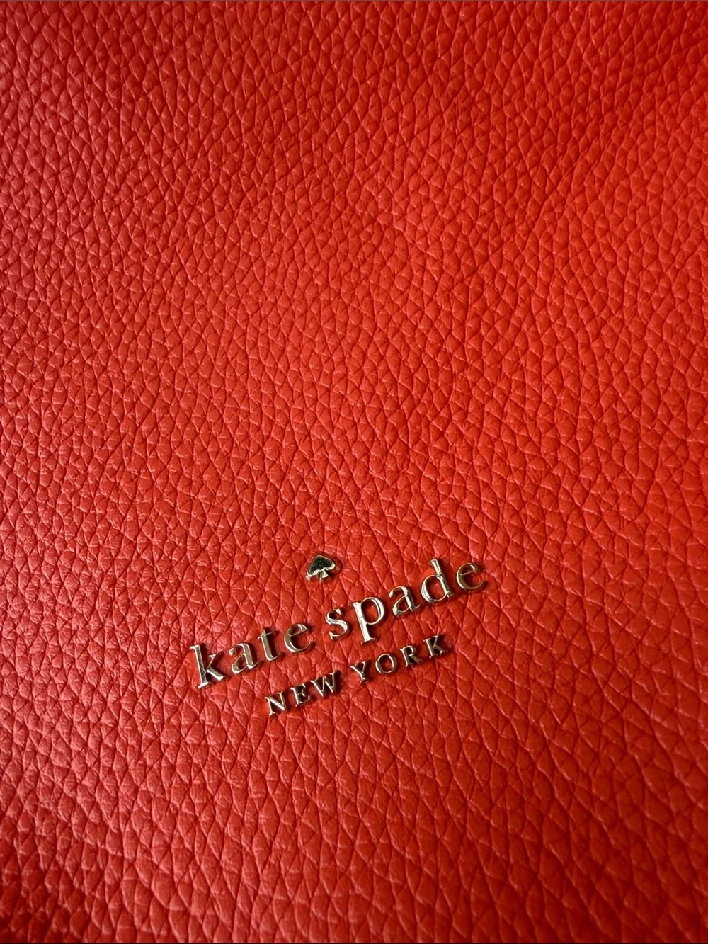 Kate Spade Orange Pebbled Leather Shoulder Bag